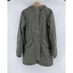 Abercrombie & Fitch Military Jacket Womens XS Green Utility Army Ultra Hood Coat